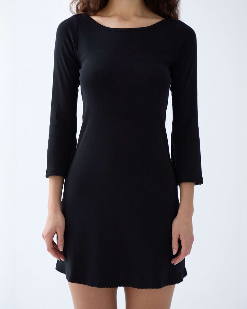 The Rina Dress: Cotton Jersey Black 5