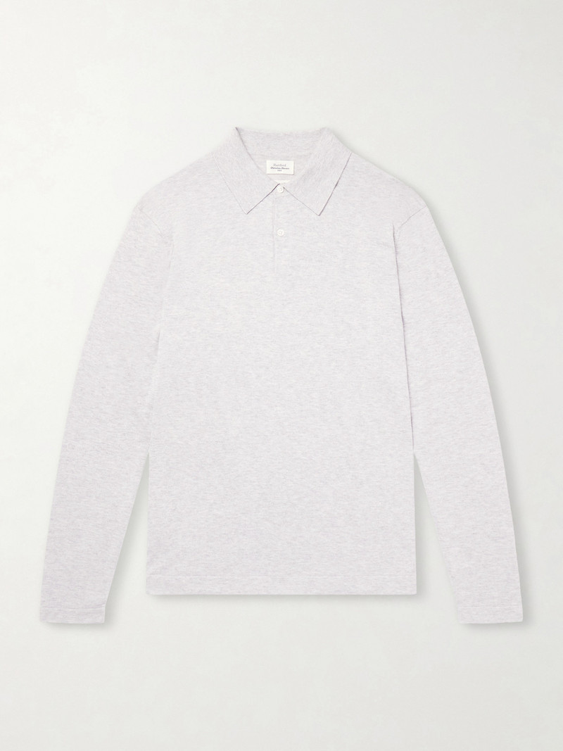 Cotton and Cashmere-Blend Polo Shirt 1