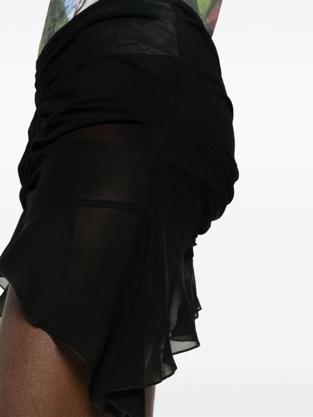 ruffled chiffon mini skirt - 5