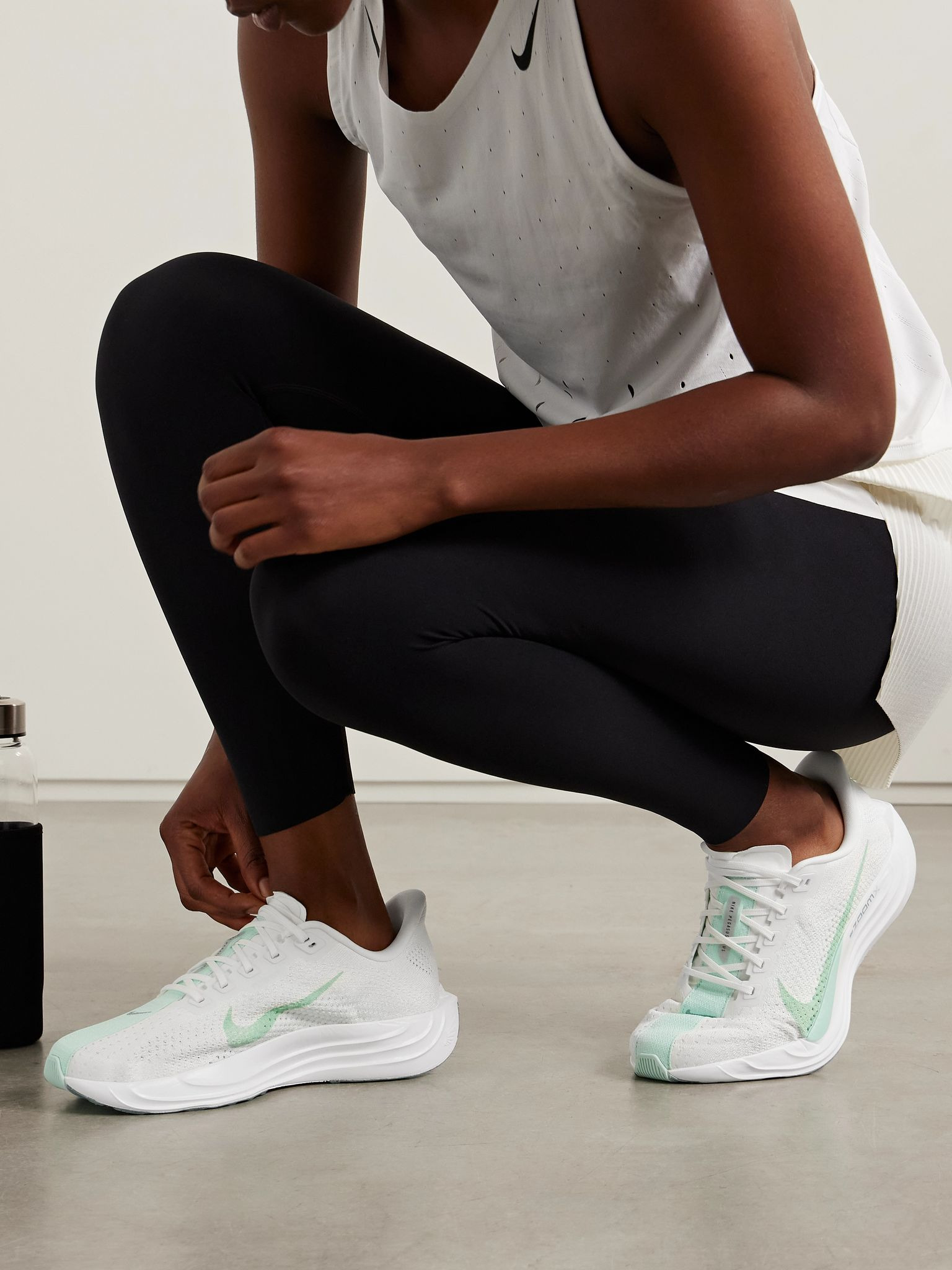 Pegasus Plus rubber-trimmed Flyknit sneakers Mint - 2