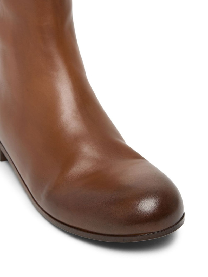 round-toe leather ankle boots 4