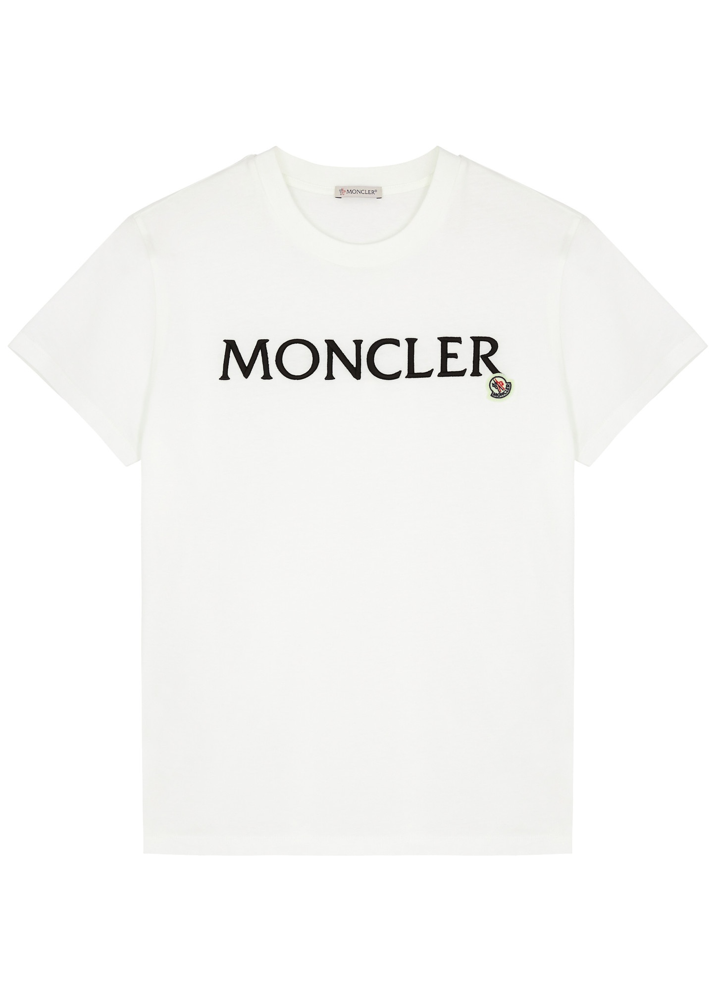 Logo-embroidered cotton T-shirt - 1