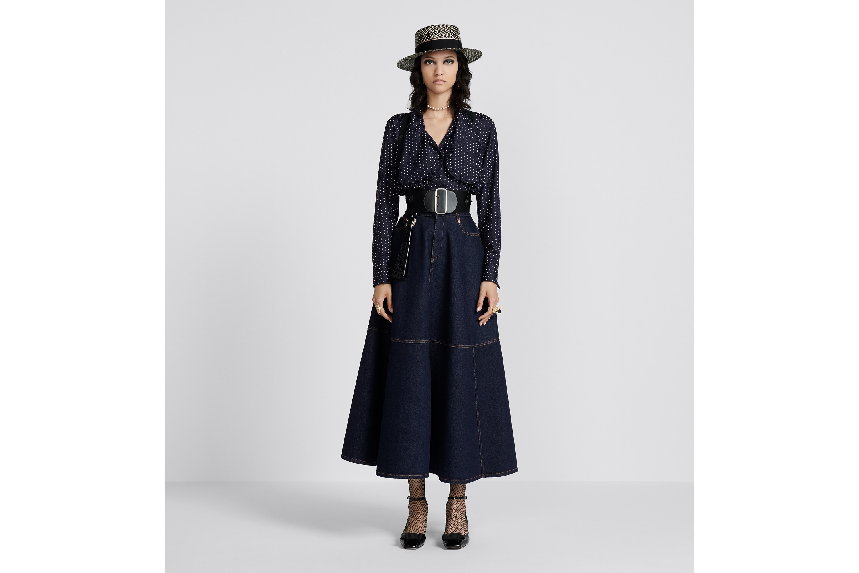 Flared Mid-Length Skirt - 4