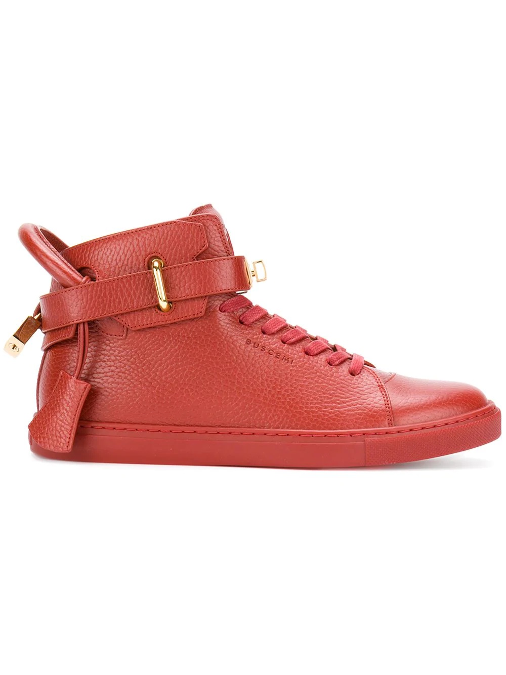 padlock detail high top sneakers - 1