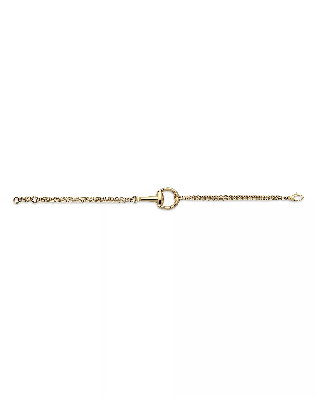 18K Yellow Gold Horsebit Chain Bracelet - 5