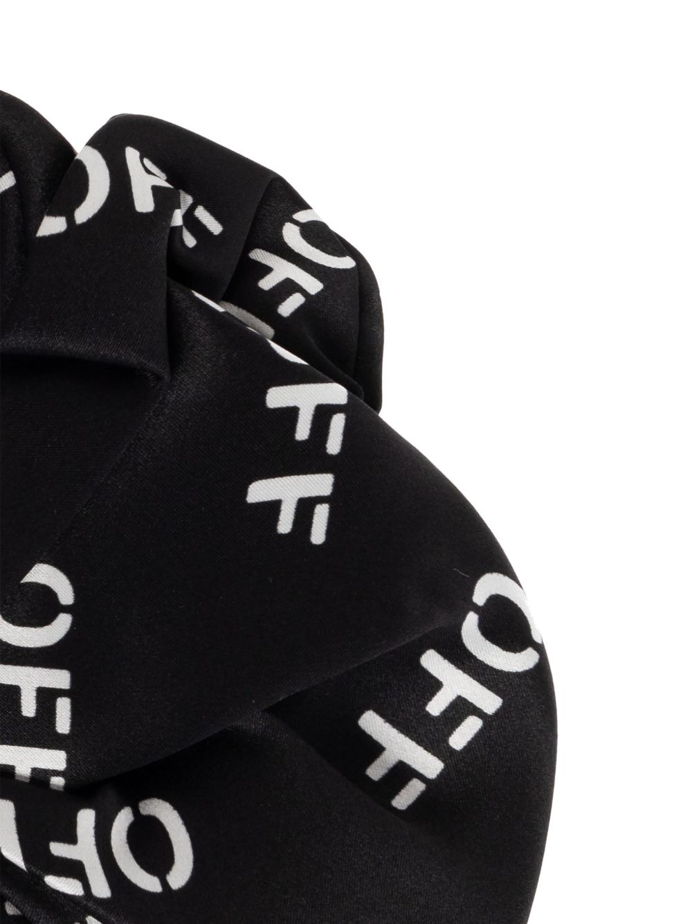 logo-print silk scrunchie - 3
