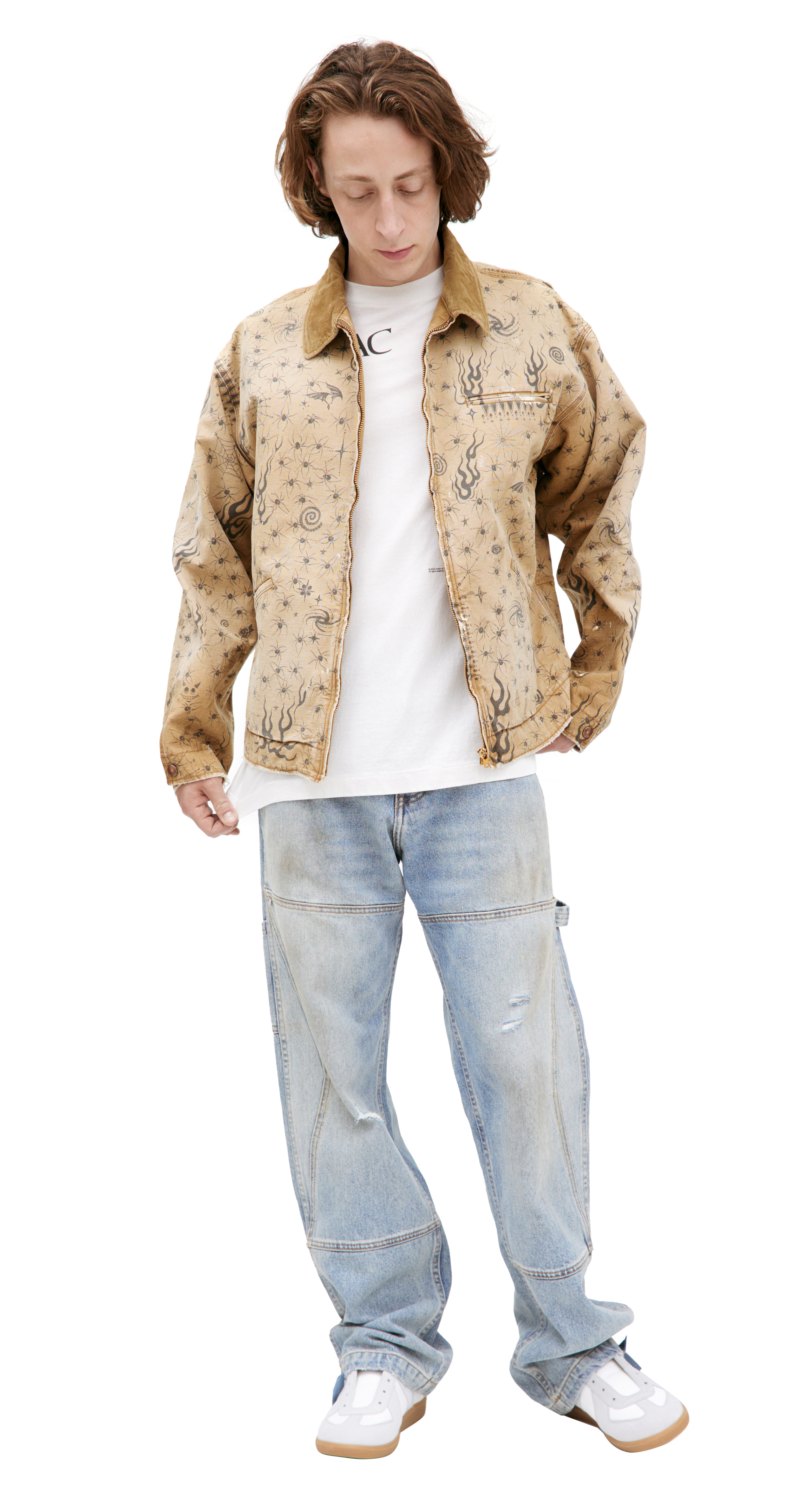 BEIGE MONOPRINT JACKET - 3
