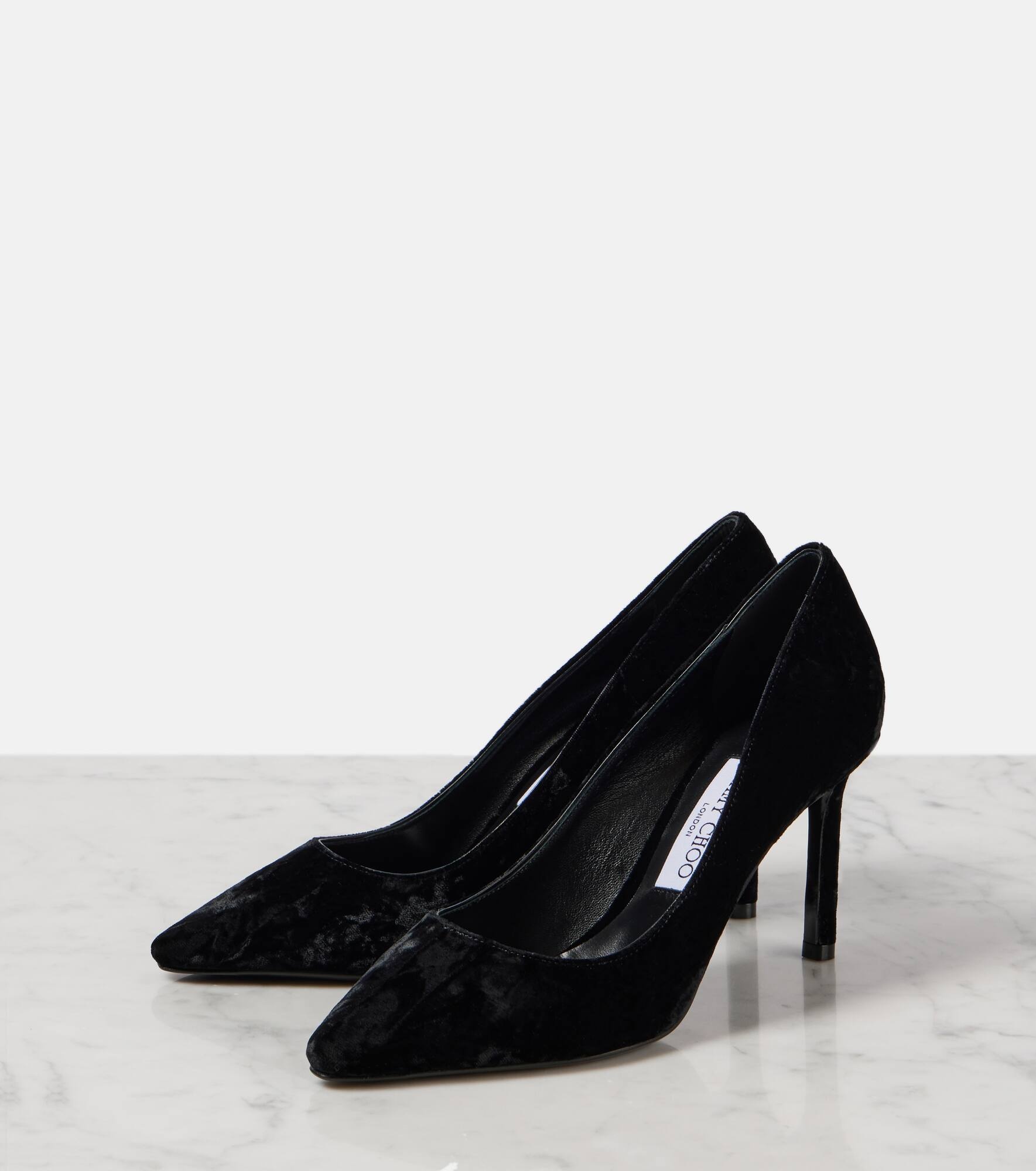 Romy 85 velvet pumps - 4