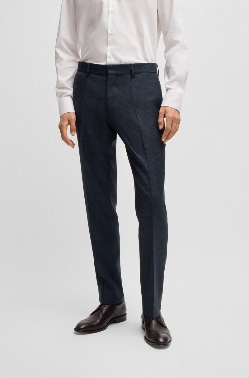 SLIM-FIT SUIT IN MICRO-PATTERNED STRETCH WOOL 6