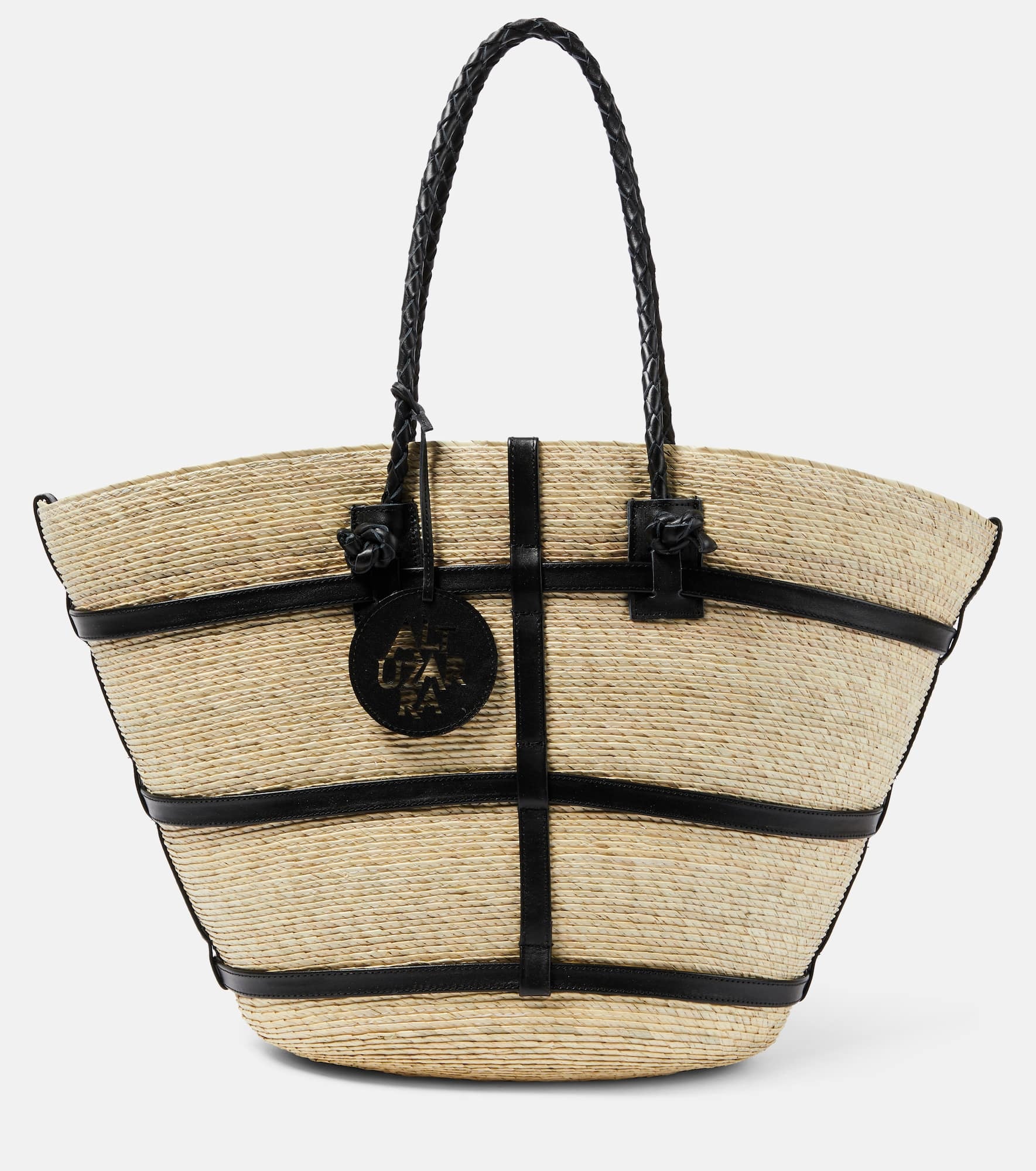 Watermill Large raffia tote bag - 1