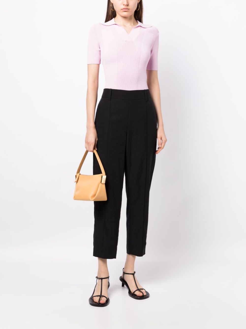 pleated cropped trousers - 2