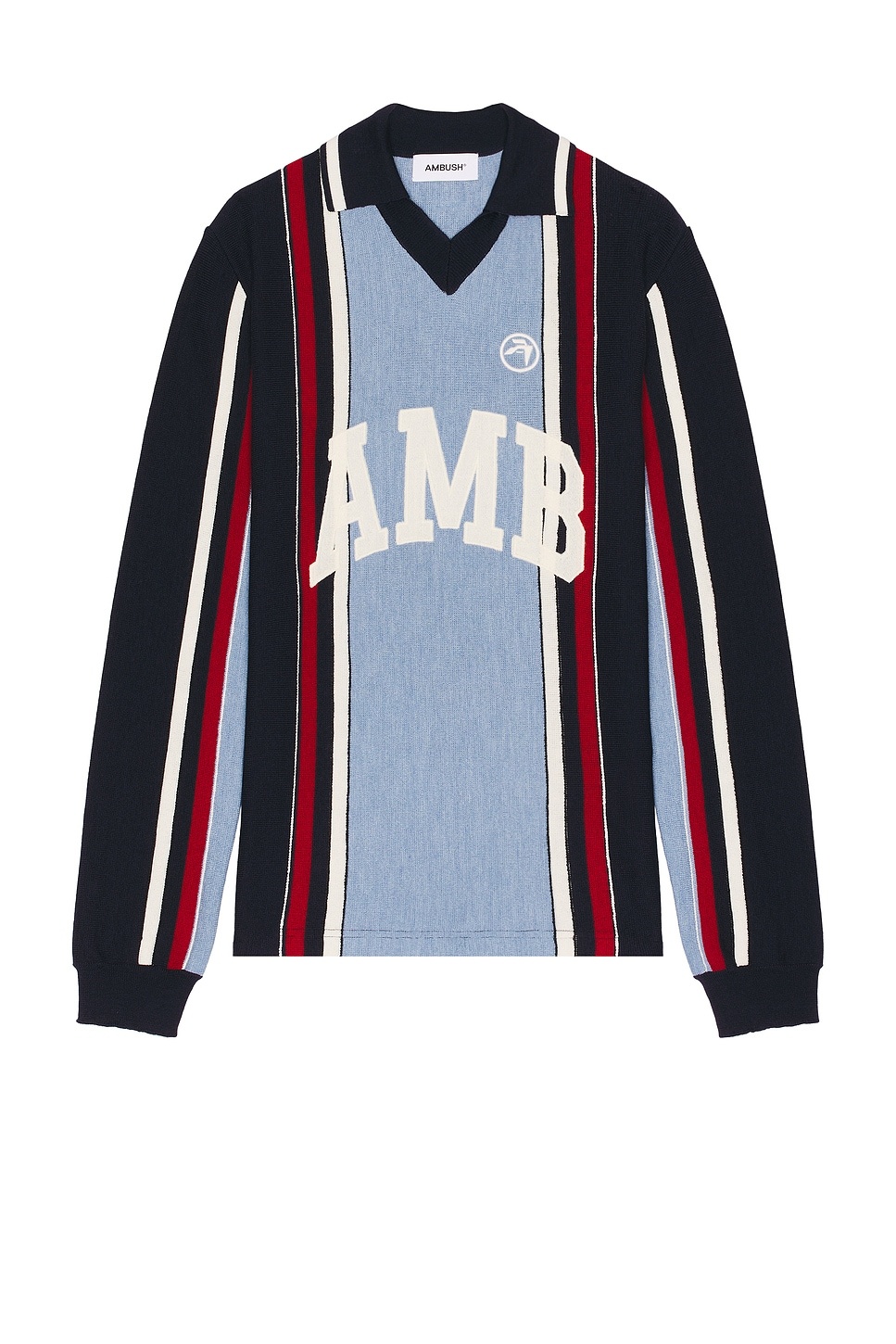 Long Sleeve Embroidered Polo - 1