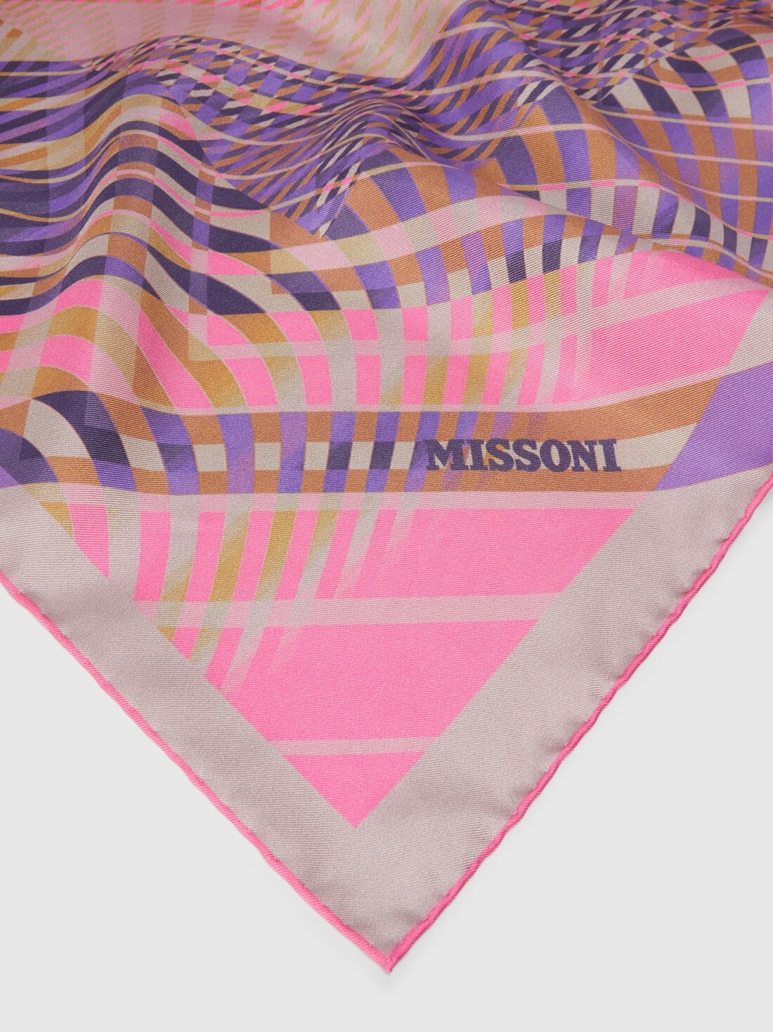 Geometric print silk scarf - 2