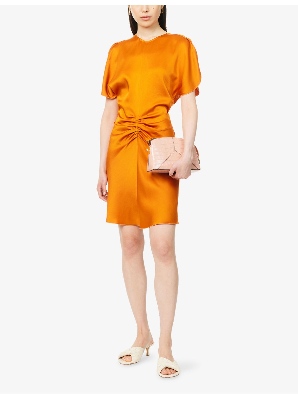 Ruched Regular-Fit Woven Mini Dress - 2