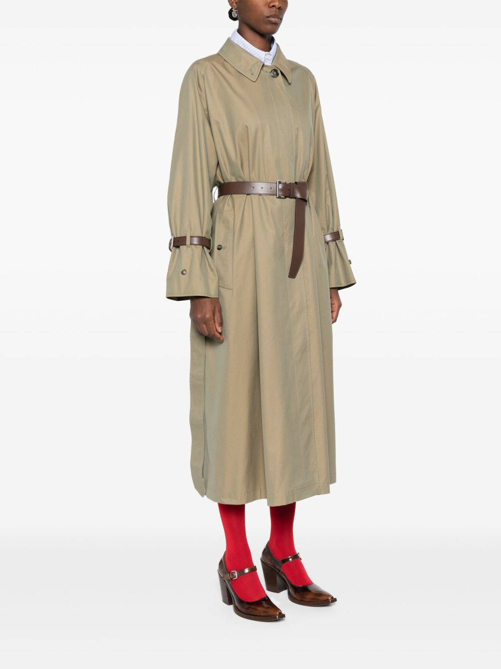 belted trench coat - 3