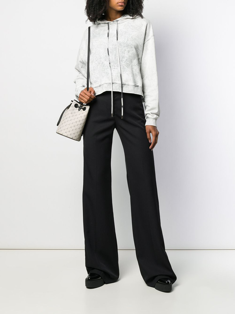 Stella McCartney cropped acid wash hoodie outlook