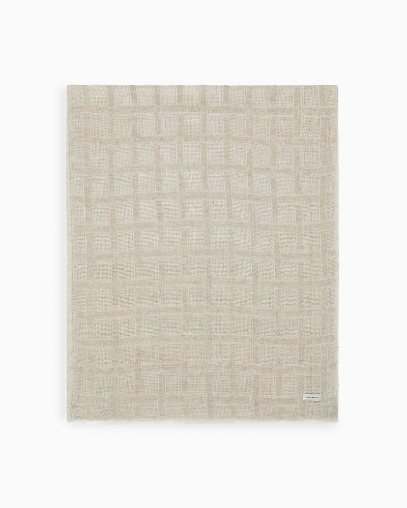 BRUSHED LINEN SCARF WITH LUREX 1