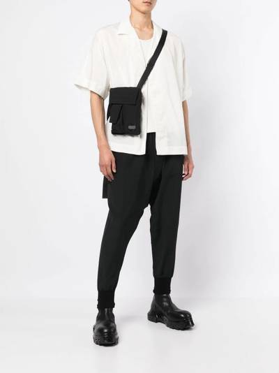 Julius logo-patch cotton shoulder bag outlook