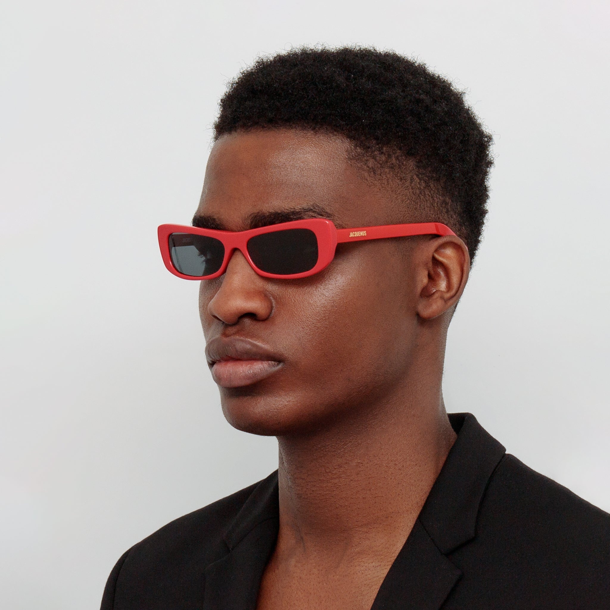 Capri Rectangular Sunglasses in Red - 6