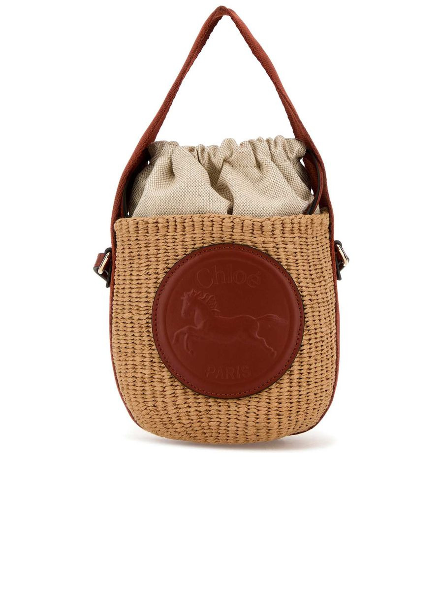 Small Horse Medal Basket in Natural Fibers - 1