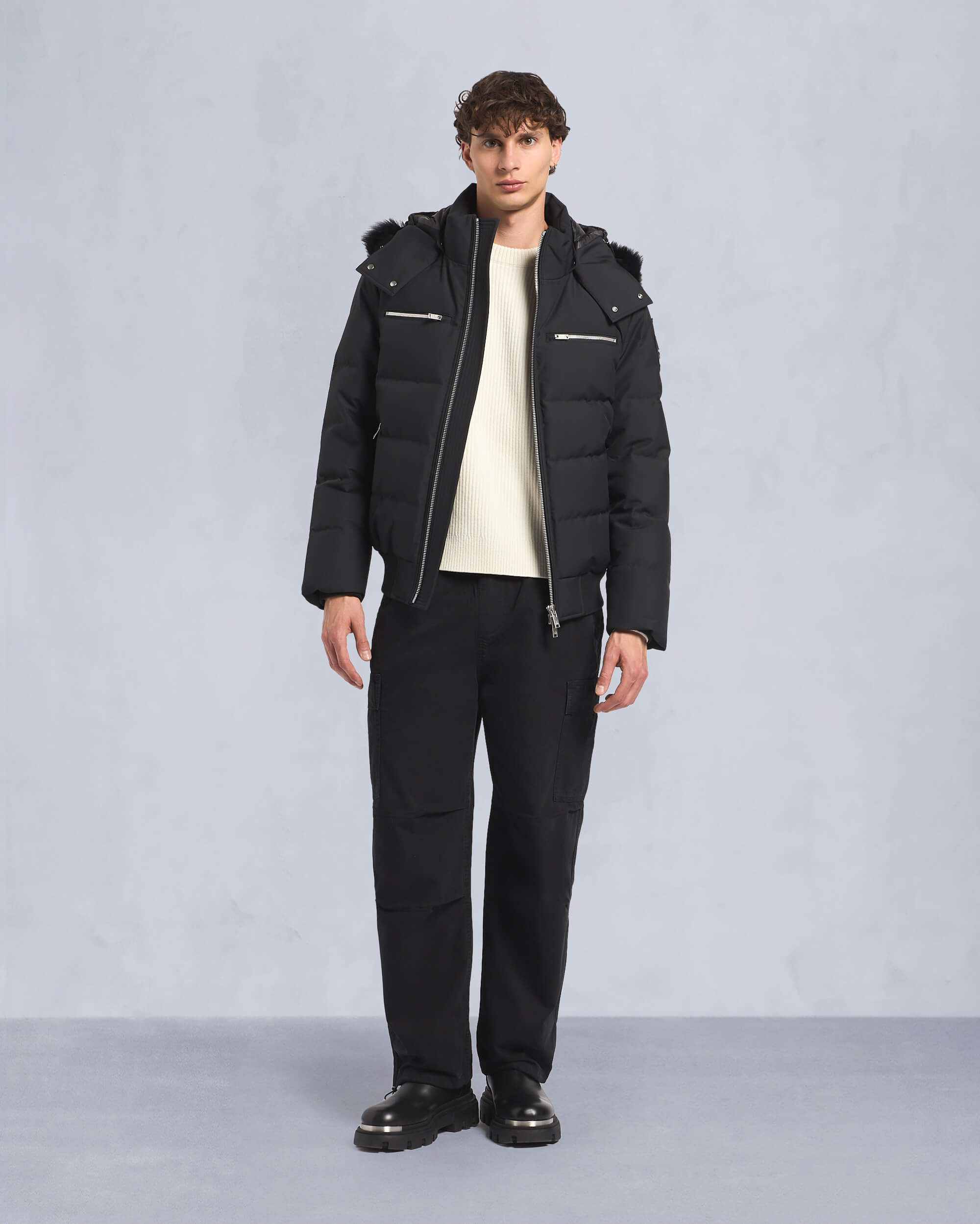 CLOUD SHEARLING BOMBER JACKET - 2