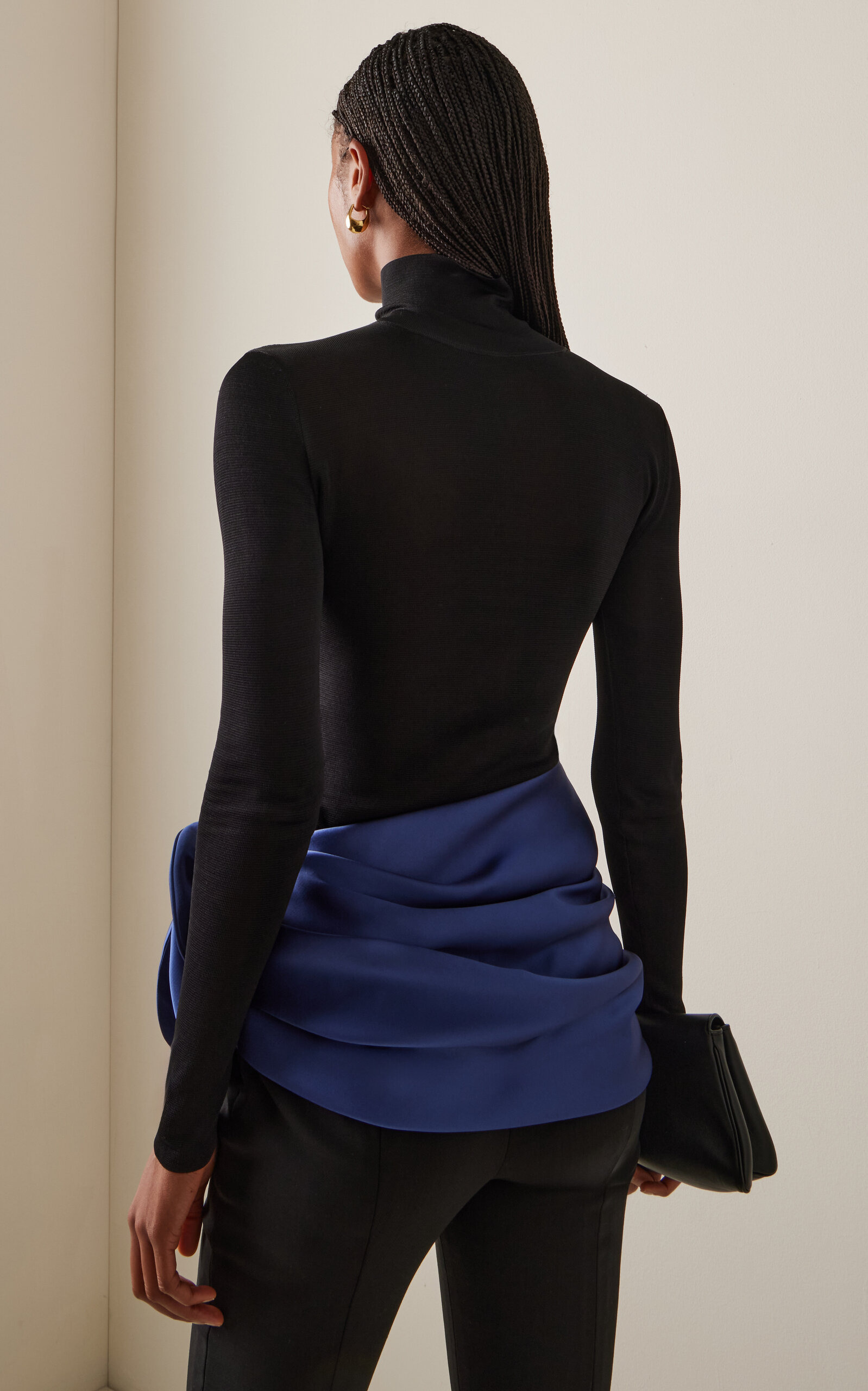 Sheer Turtleneck Sweater black - 4