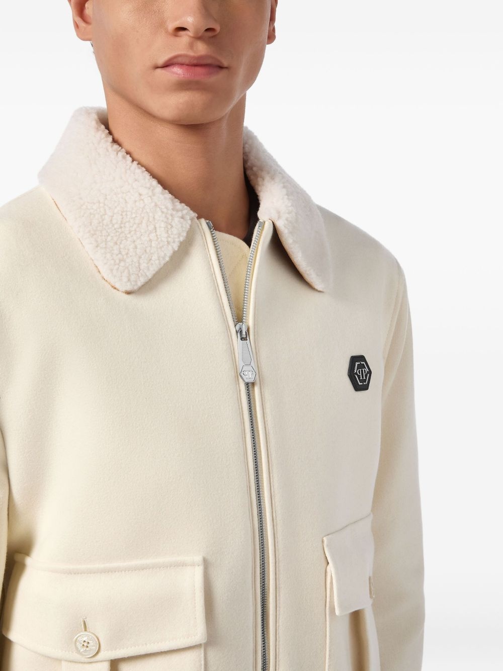 logo-patch jacket - 5