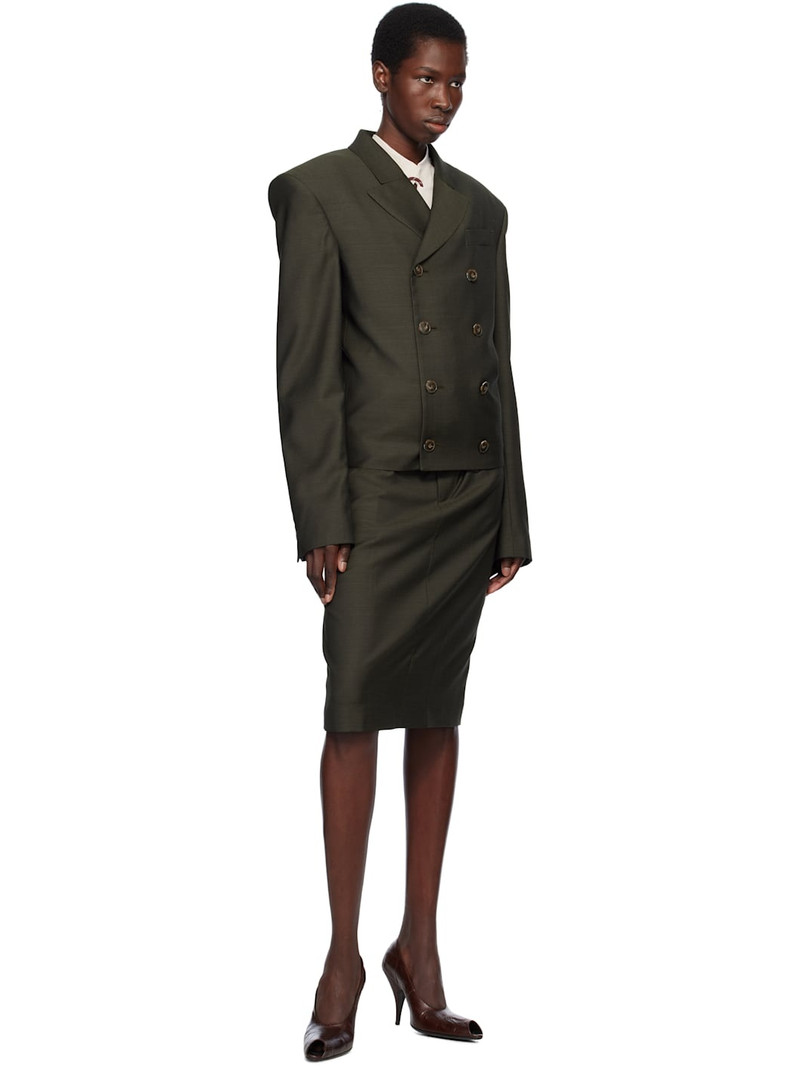 Martine Rose Green Bowie Blazer outlook