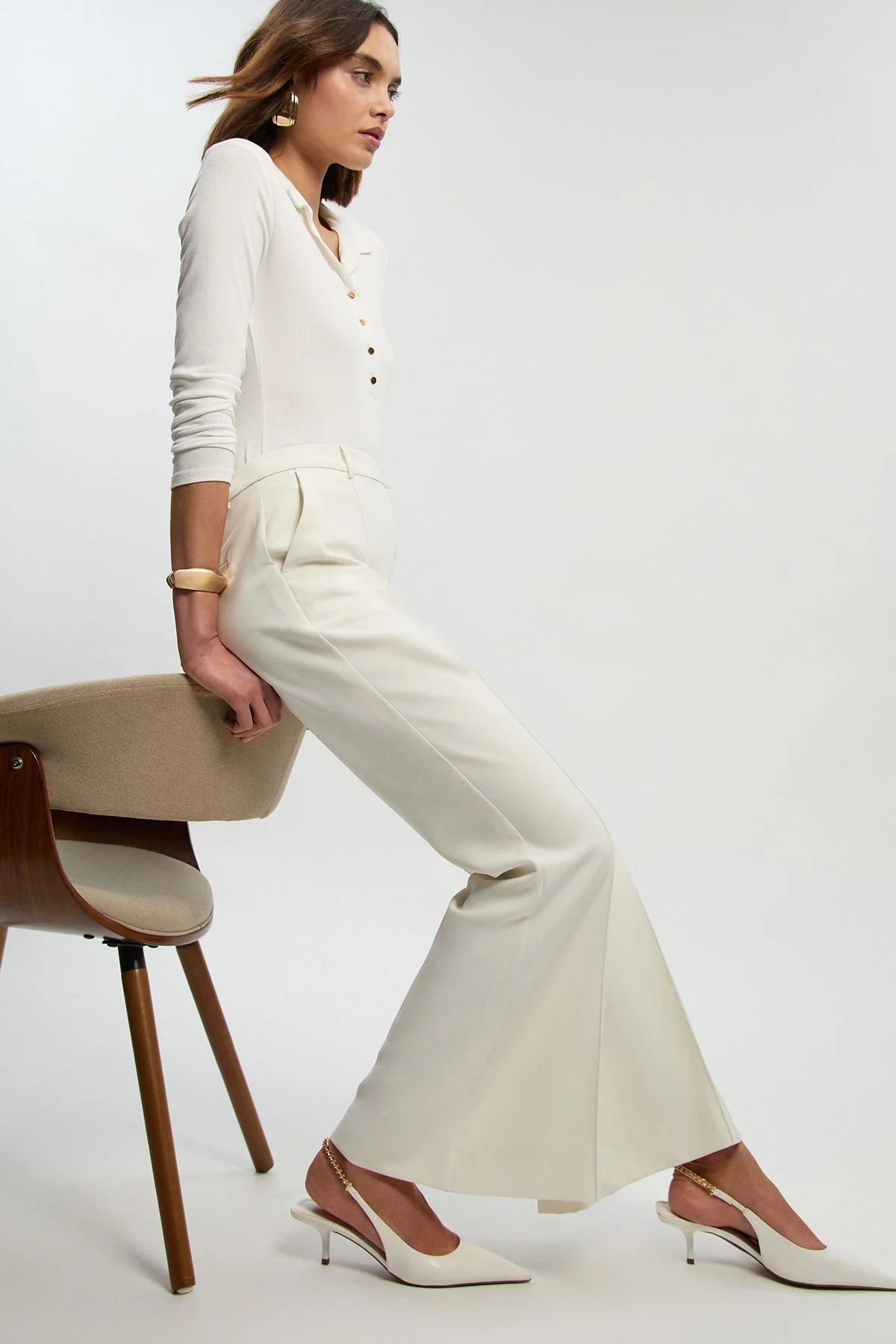 Petite Polished Tailored Bootcut Trouser - 1