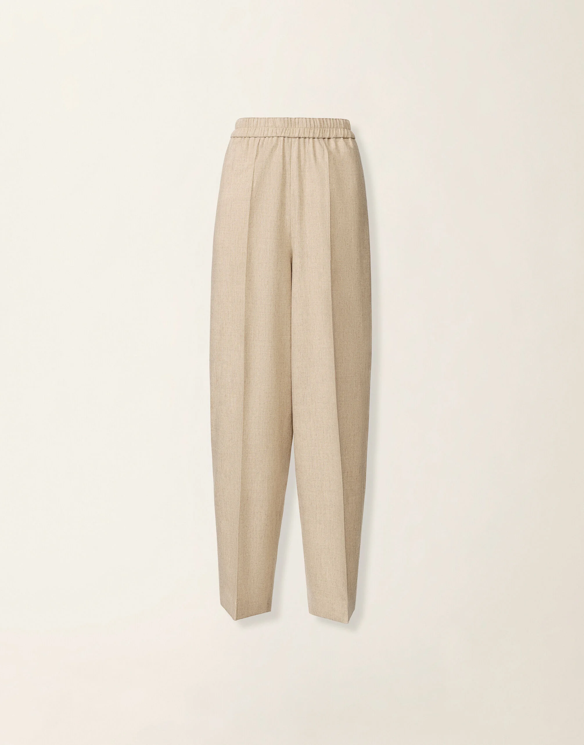 Wide-leg flannel trousers - 1