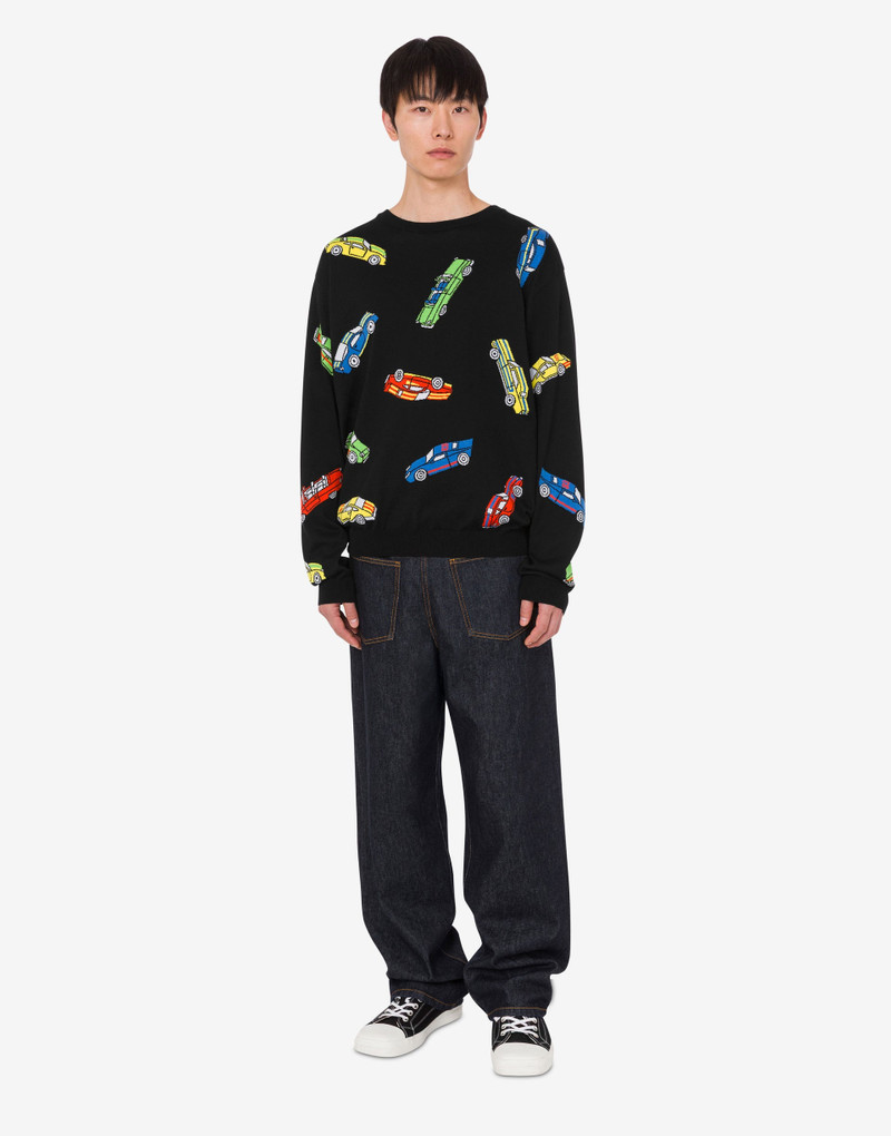 PURE COTTON INTARSIA PULLOVER 1