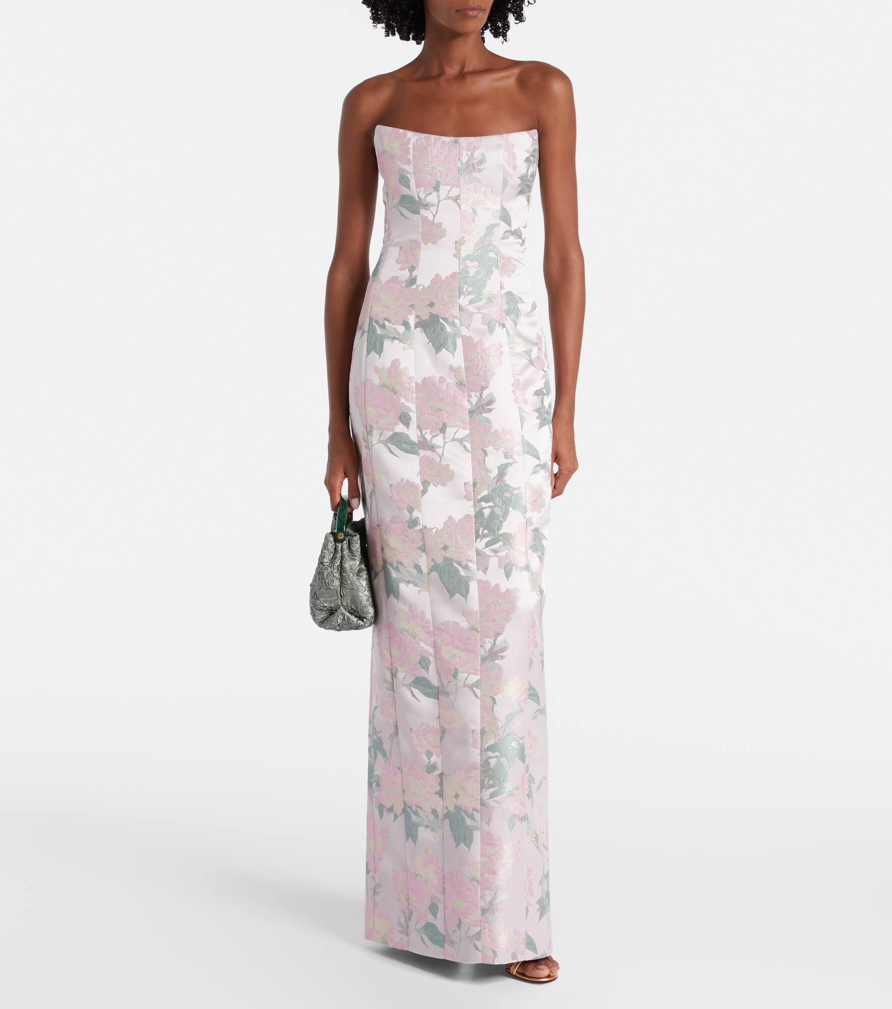 Odessa floral brocade corset gown - 2