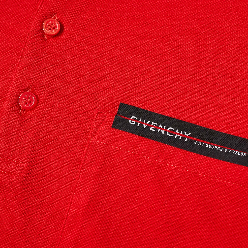 Givenchy Tape Logo Pocket Polo - 2