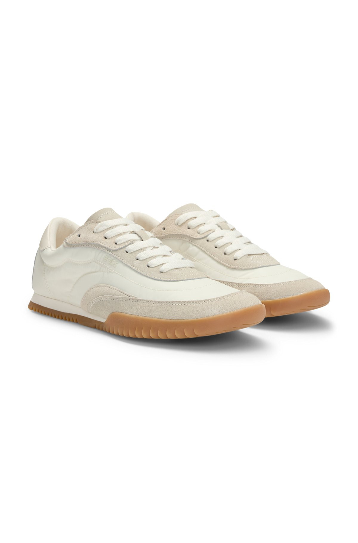 LOW-TOP TRAINERS IN FABRIC AND SUEDE - 2