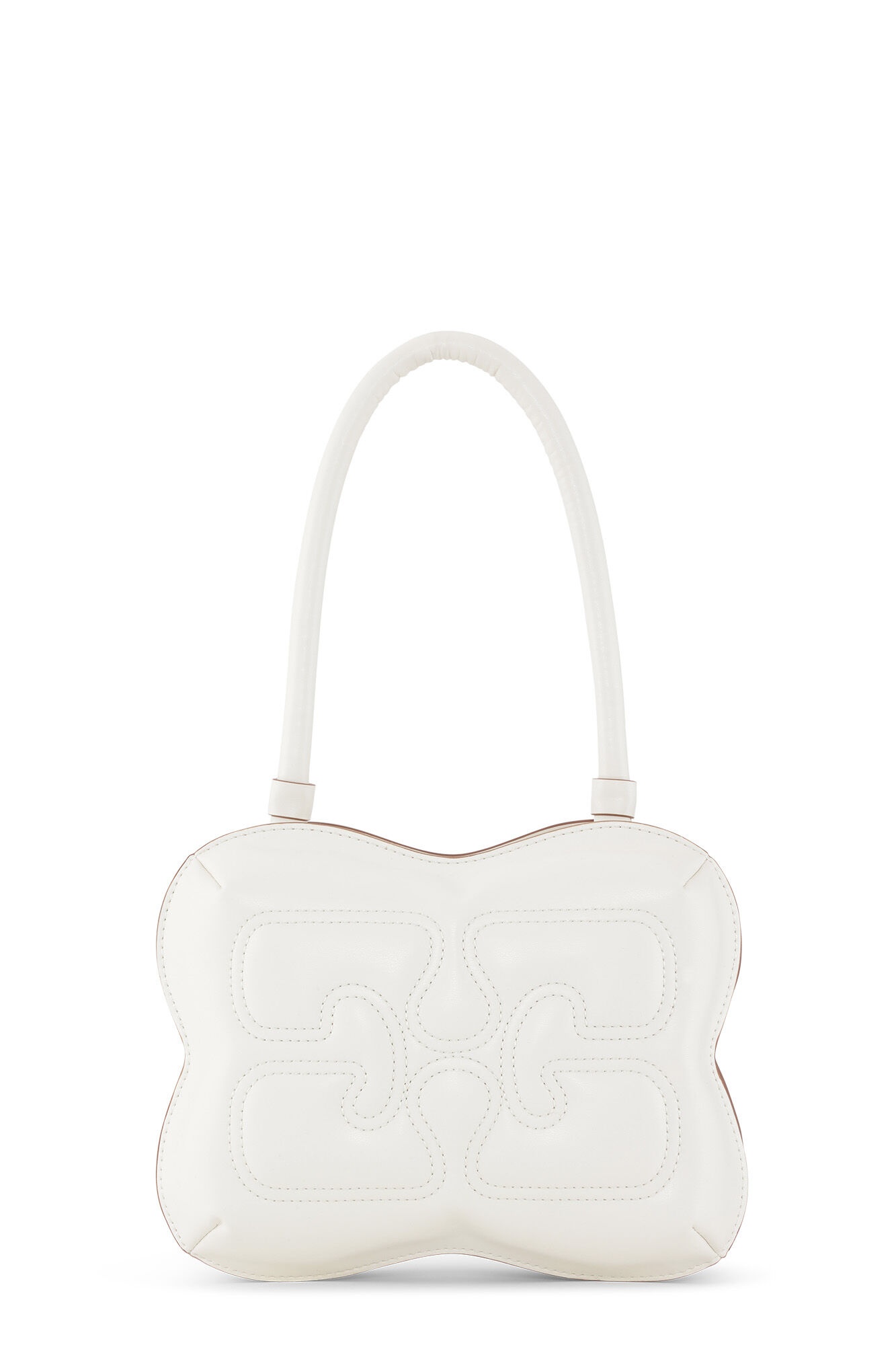 WHITE BUTTERFLY TOP HANDLE BAG - 1