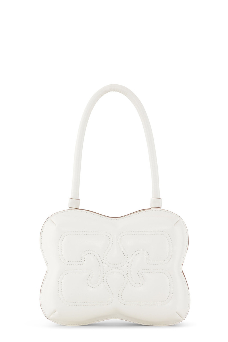 WHITE BUTTERFLY TOP HANDLE BAG 1