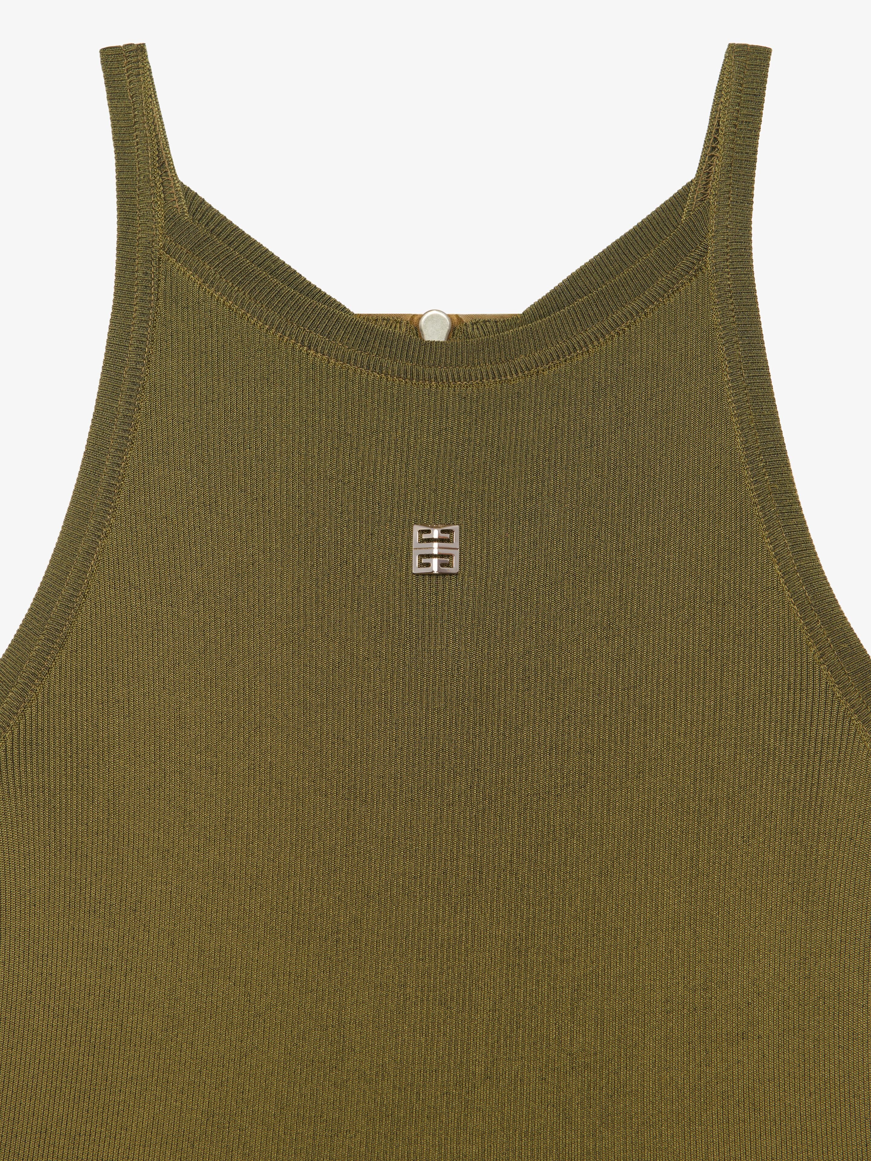 CARGO DRESS IN MIXED KNIT AND CANVAS - 6