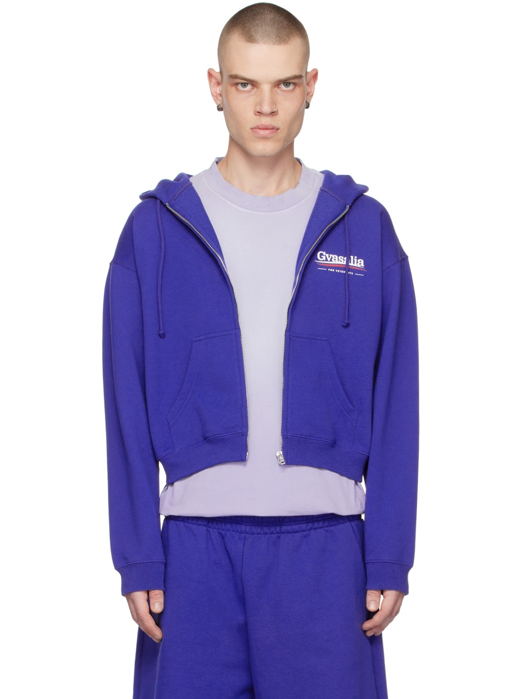 Blue 'Gvasalia For Vetements' Hoodie - 1