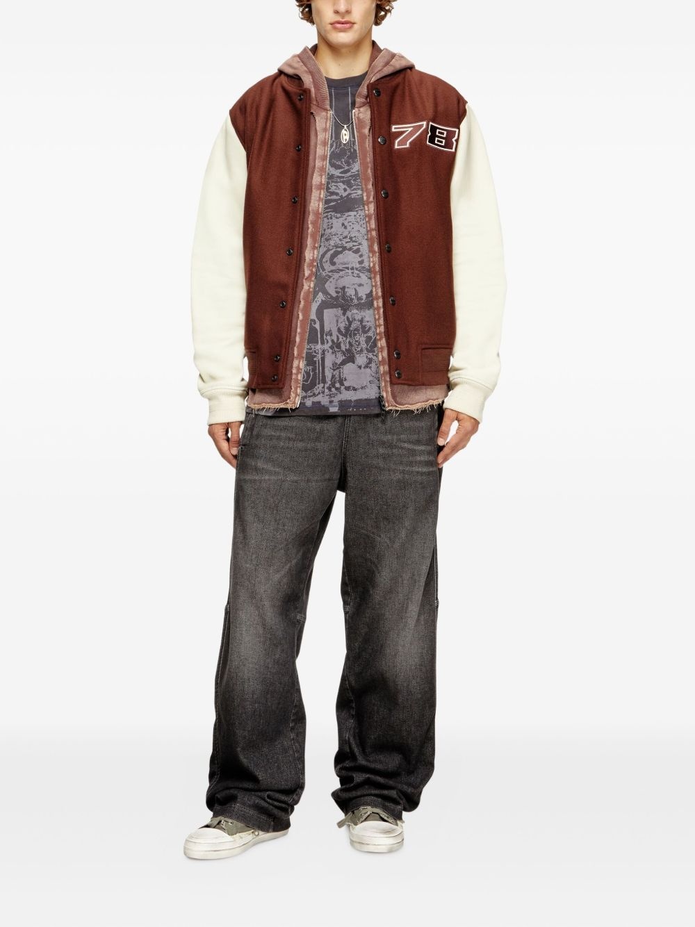 wool-blend varsity jacket - 2
