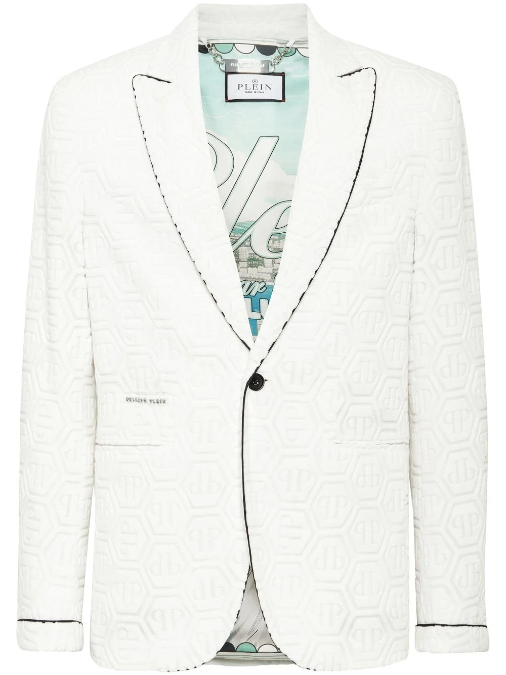 monogram blazer - 1