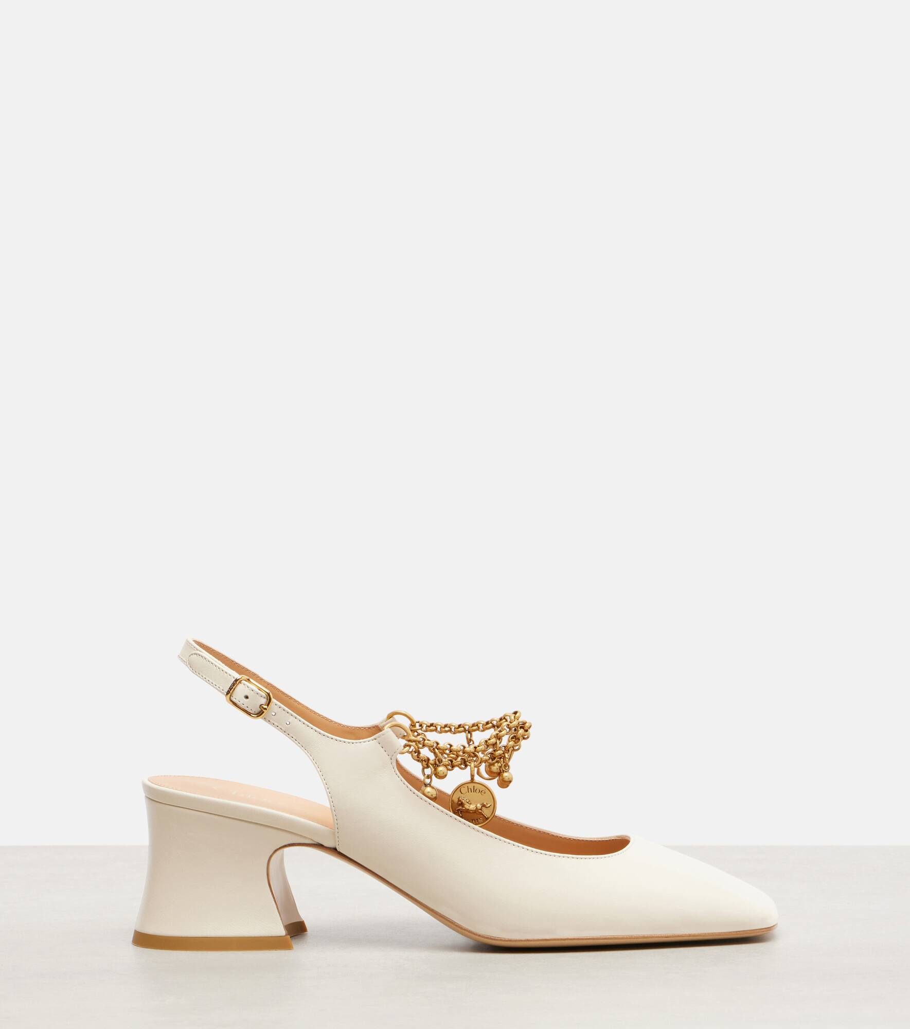 Chloé Charms 55 leather slingback pumps - 4