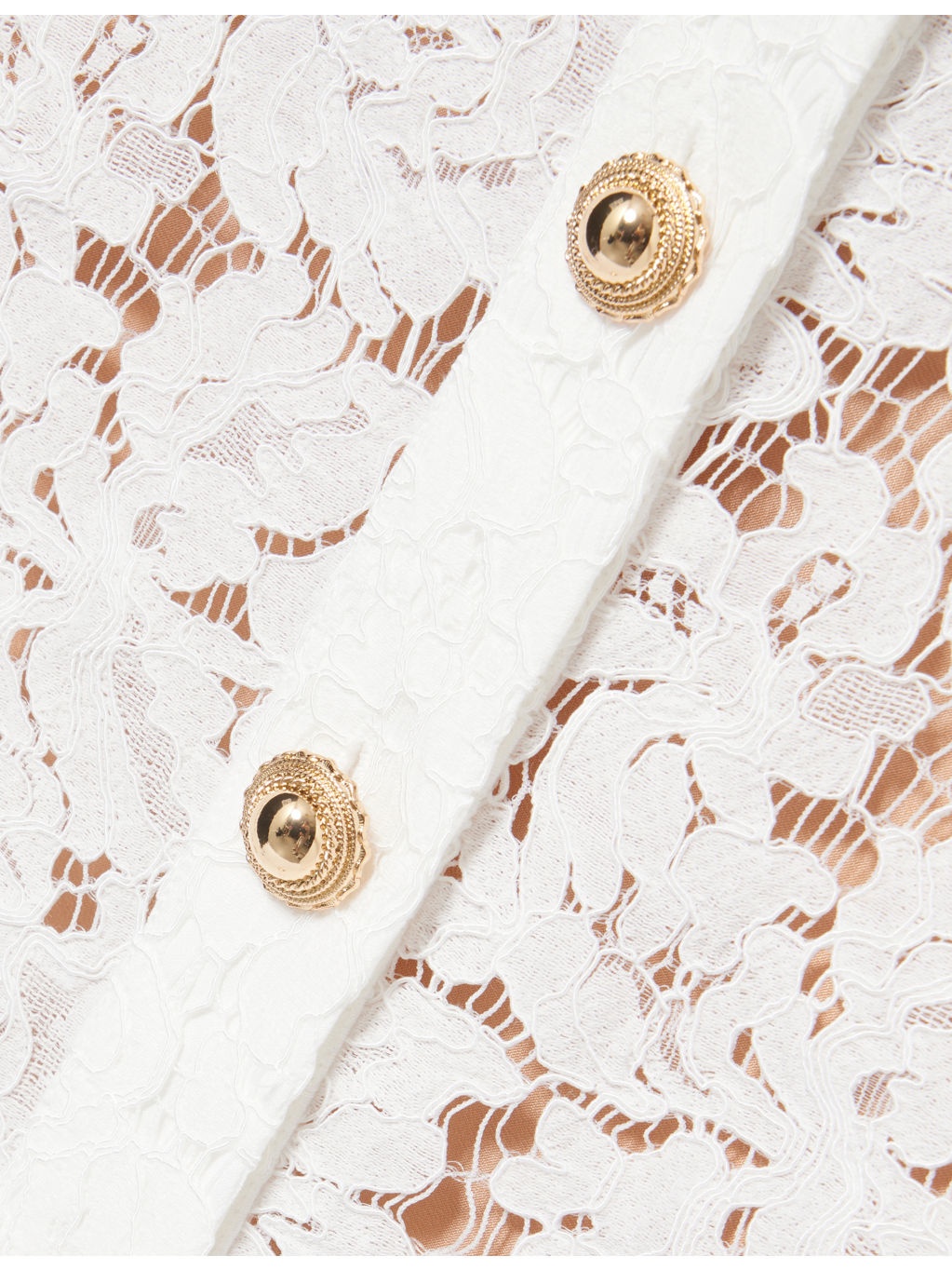 Embellished Semi-Sheer Lace Mini Dress - 6