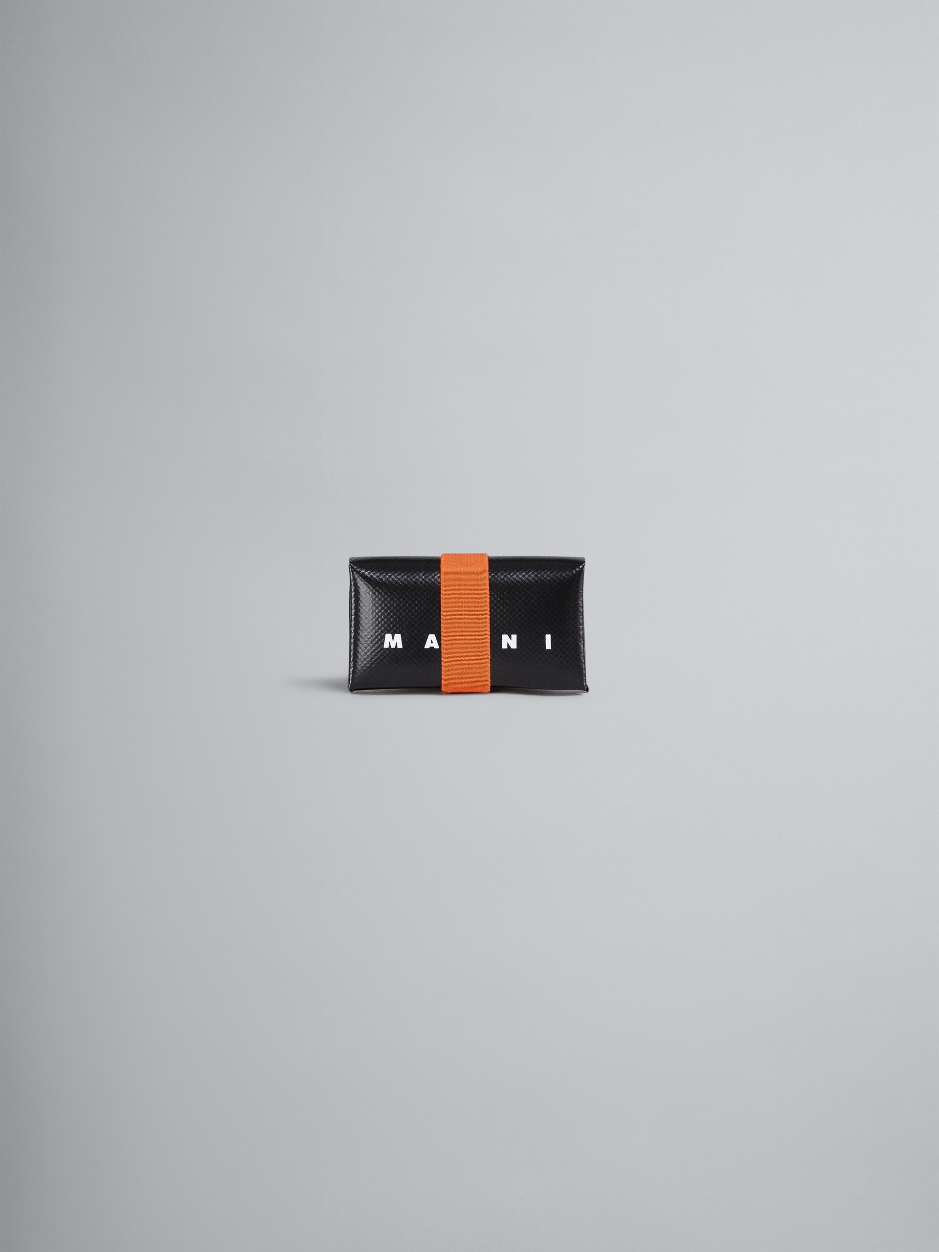 BLACK AND ORANGE ORIGAMI WALLET - 1