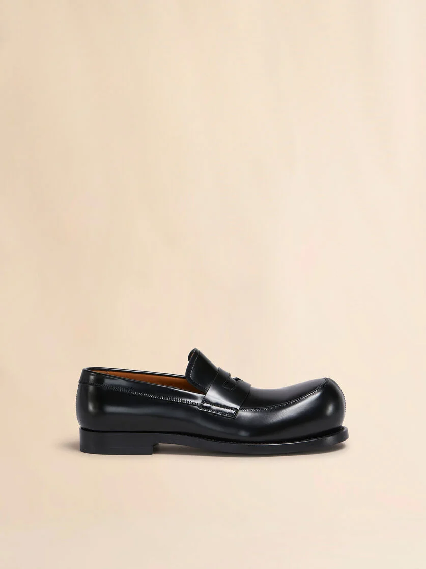 BLACK LEATHER NEW WAVE LOAFER - 1