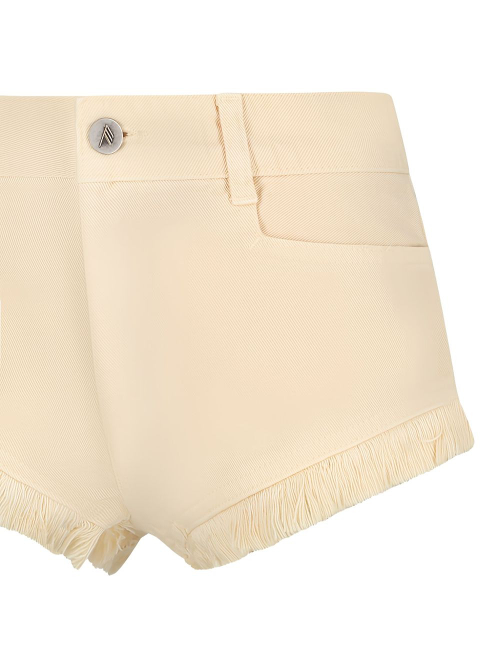 fringed denim shorts - 4