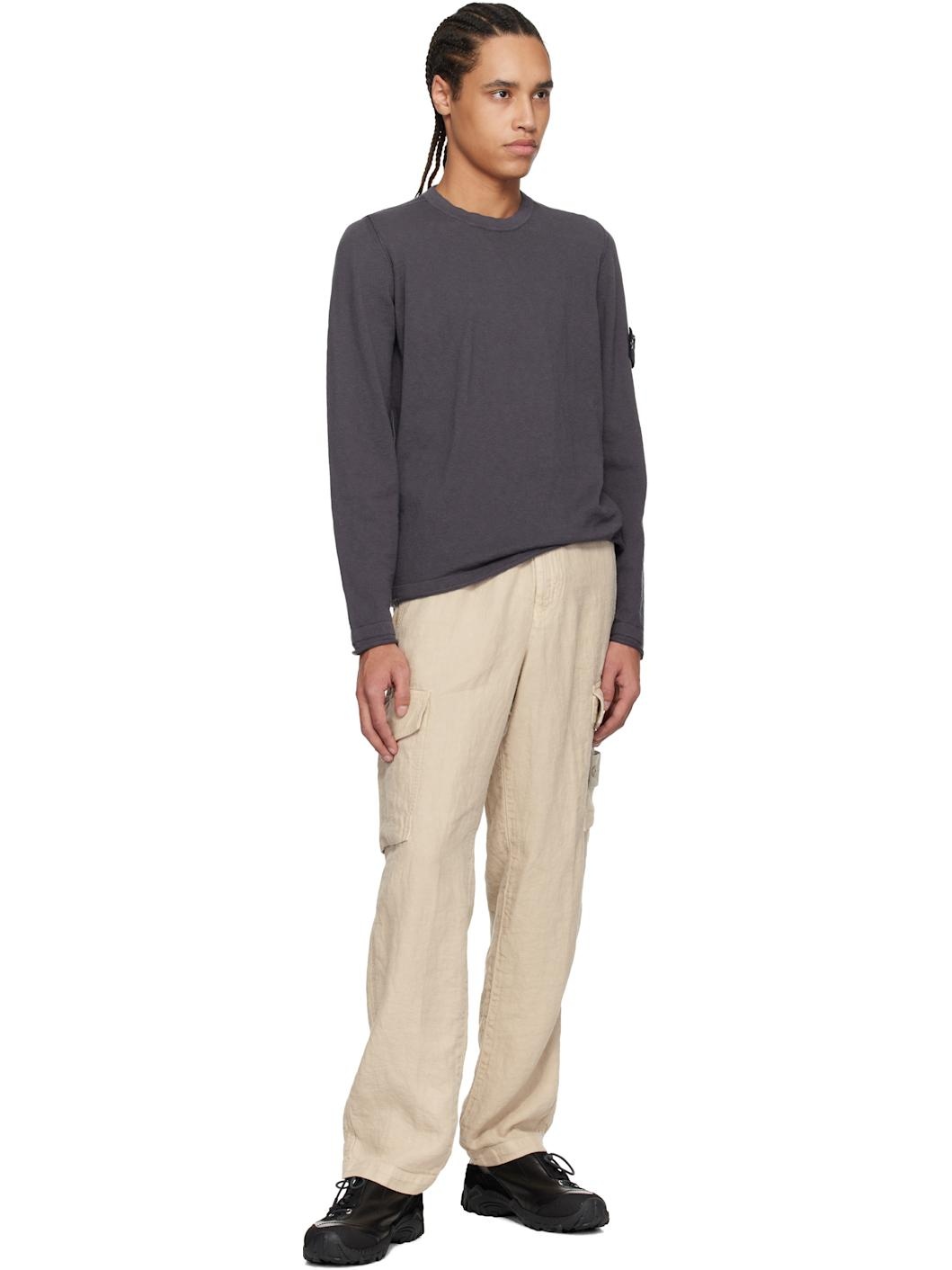 Gray Organic Cotton & Nylon Sweater - 5