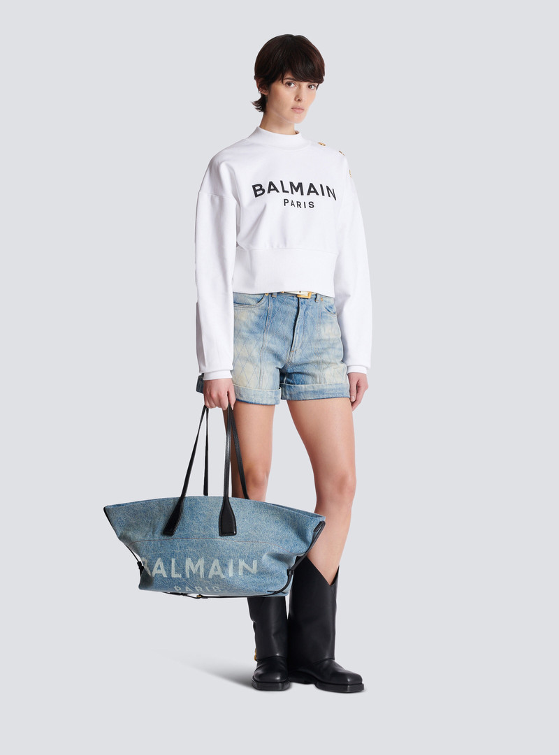 Balmain Track denim tote bag outlook