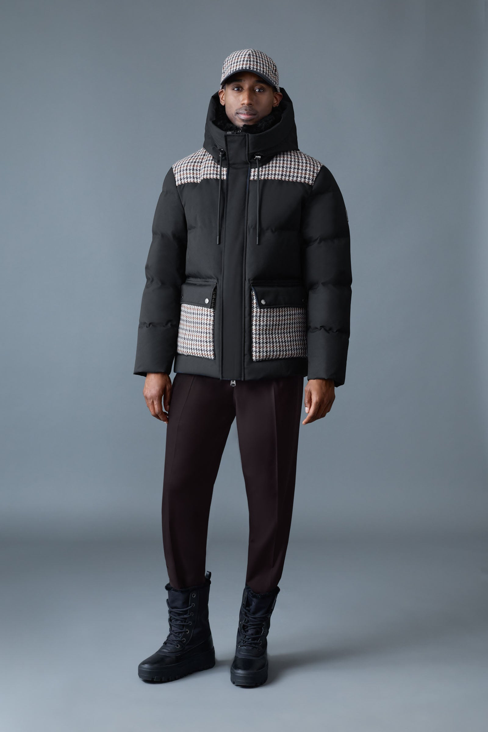 GRAYDON-MM 2-in-1 Wool Down Jacket With Shearling Bib - 2
