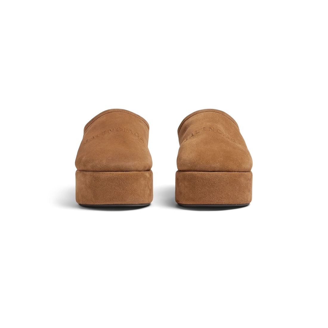 Women's Alaska Soft Platform Mule in Brown/white - 3