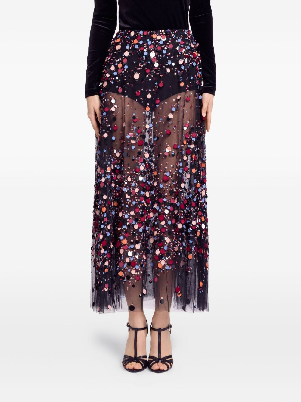 bead-embellished skirt - 2